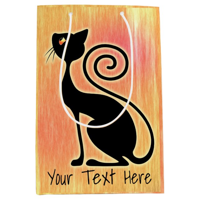 Svart katt Vintage Stil design (Framsidan)