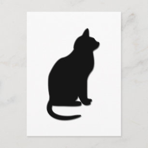 Svart katt vykort