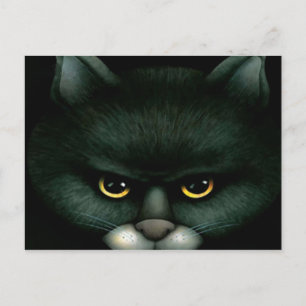 Svart katt - vykort