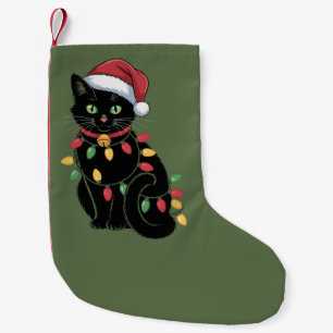 Svart kattälskare jul kattunge present katt mamma liten julstrumpa