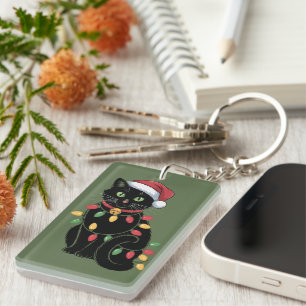 Svart kattälskare jul kattunge present kattmamma X