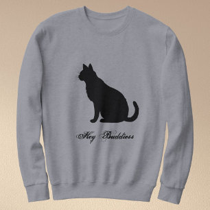 Svart Kattälskare Roligt Citat Anpassad Grå T Shirt