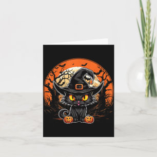 Svart kattälskare - Svart katt Halloween Kuslig sp Kort