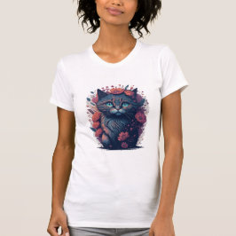 Svart kattälskare t shirt