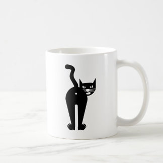 Svart kattändahål kaffemugg