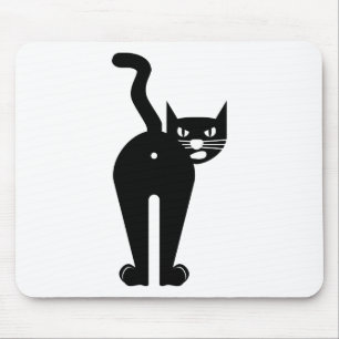 Svart kattändahål musmatta