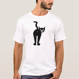Svart kattändahål t-shirt