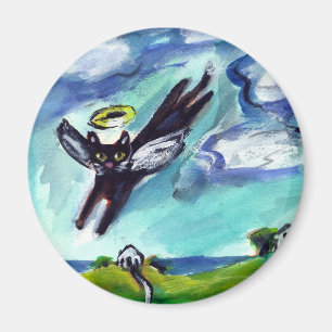 Svart kattängel magnet