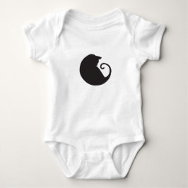 Svart kattBodysuit Tröja