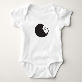 Svart kattBodysuit Tröja