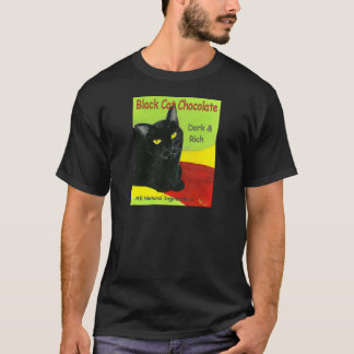 Svart kattchoklad, mörk och rik t-shirt