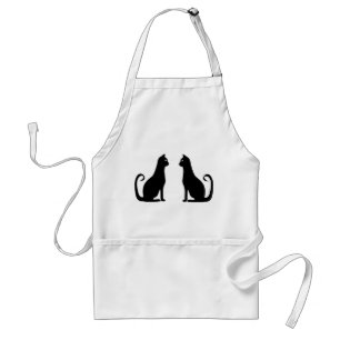 Svart kattdesign förkläde