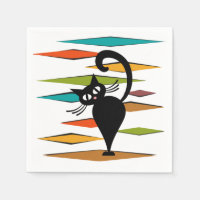 Svart kattdesign i mitten