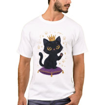 Svart kattdrottning Söt kattälskare Royal Crown Pr