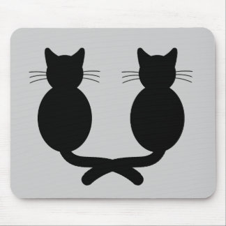 Svart kattDuo - Mousepad Musmatta