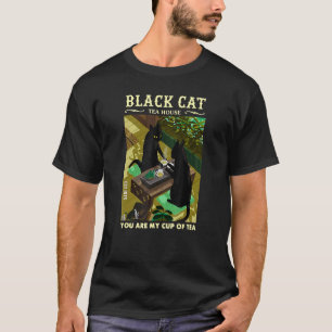 Svart Kattehus Japansk Tekeremoni T Shirt