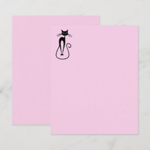 Svart kattens Rosa med vit Smala
