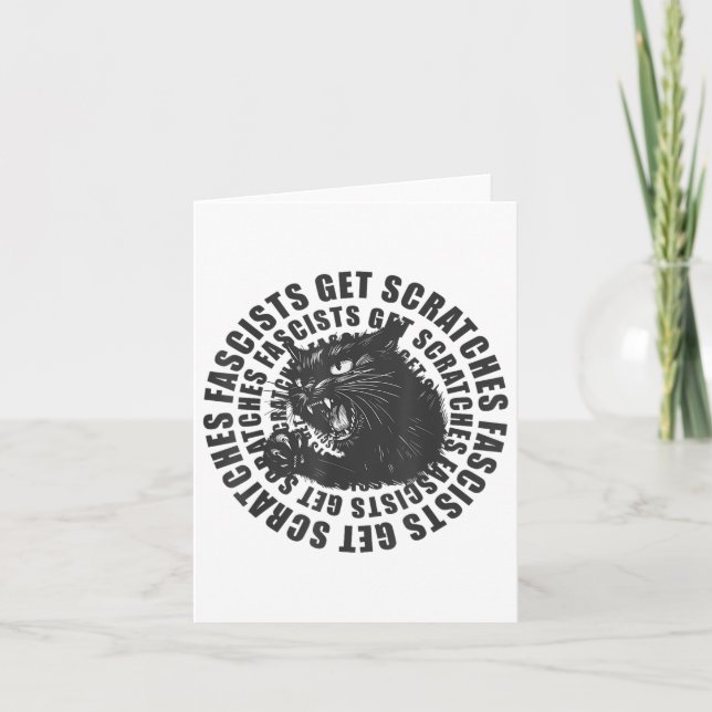 Svart kattfascister får fläckar, snygga kattmembra kort (Framsida)