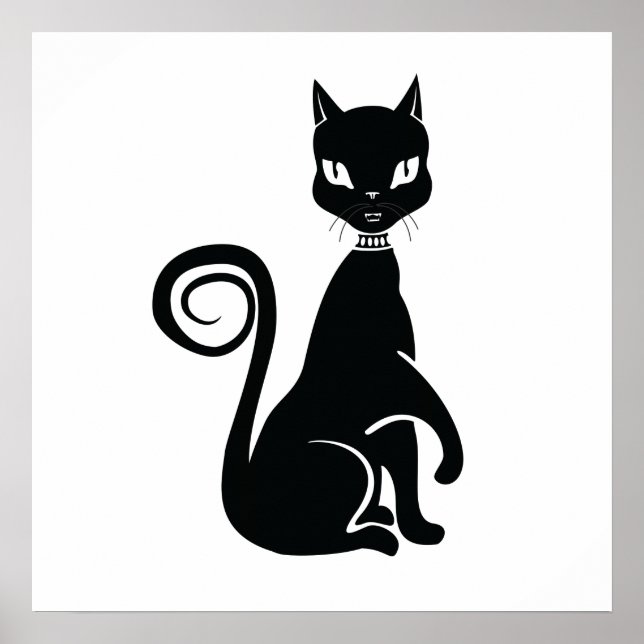 Svart kattgotin poster (Framsidan)