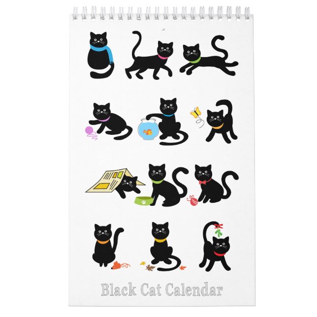 Svart kattkalender kalender (Omslag)