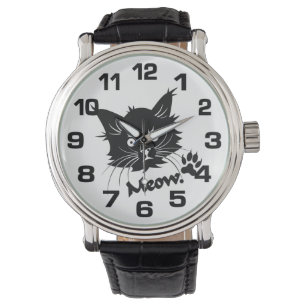 Svart kattklockor armbandsur