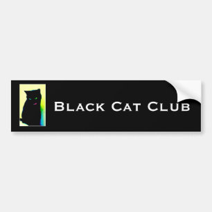 Svart kattklubbbildekal bildekal