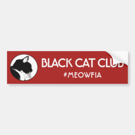 Svart kattklubbMeowfia bildekal
