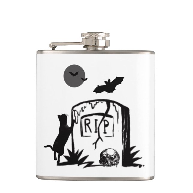 Svart kattkolv för lek fickplunta (Framsidan)