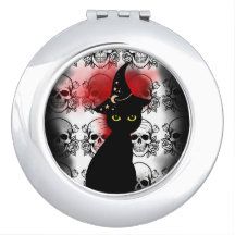 Svart kattkompakt