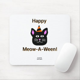 Svart kattkött-A-Ween-musknapp Musmatta