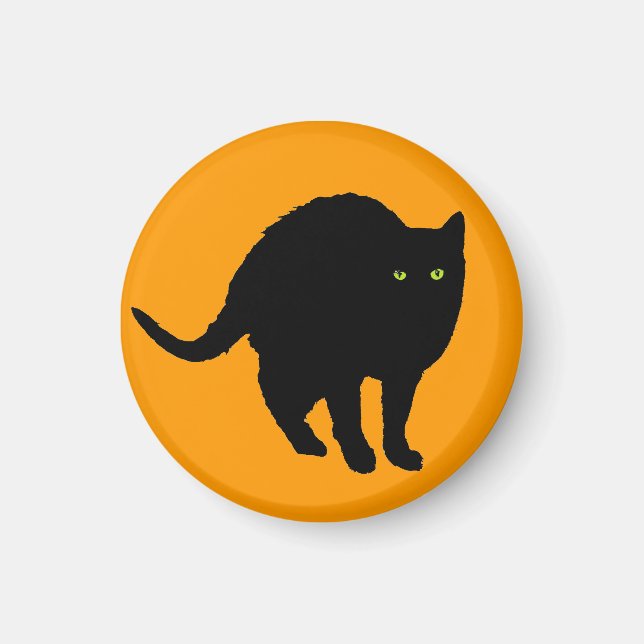 Svart kattlåda magnet (Framsidan)