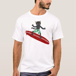 Svart kattLongboard surfare Tröja