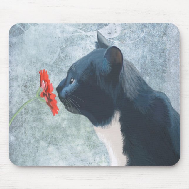 Svart kattlövblomma musmatta (Framsidan)