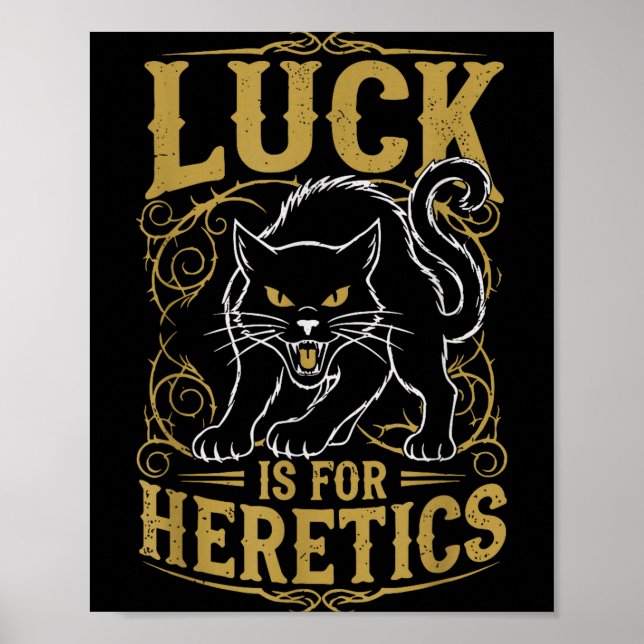 Svart kattlycka är för kättare häxa  poster (Framsidan)