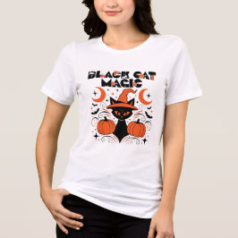 Svart kattmagi t shirt