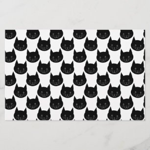 Svart kattmodell brevpapper