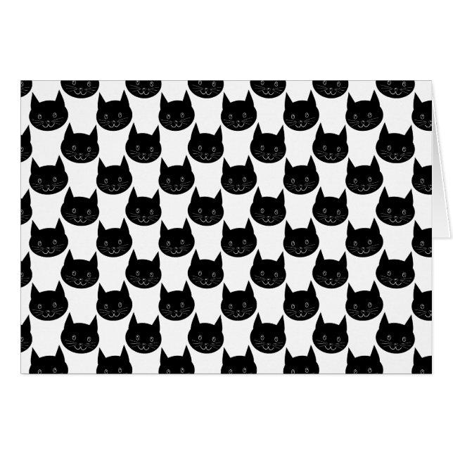 Svart kattmodell OBS kort (Framsidan Horizontal)