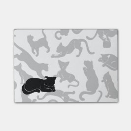 Svart kattmönster post-it block