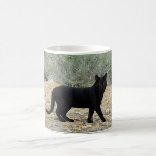 Svart kattmugg kaffemugg