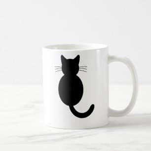 Svart kattmugg kaffemugg