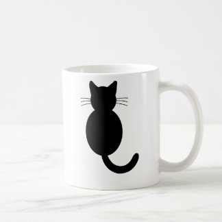Svart kattmugg kaffemugg