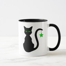 Svart kattmugg mugg