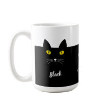 Svart kattmugg present till kattälskare | Personli