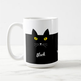 Svart kattmugg present till kattälskare | Personli Kaffemugg