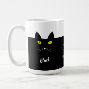 Svart kattmugg present till kattälskare Personli Kaffemugg