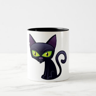 Svart kattmugg Två-Tonad mugg