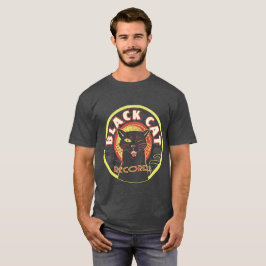 Svart kattposter fet etikett Tee - Retro (Unisex)