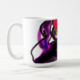 Svart kattpumpa kaffemugg