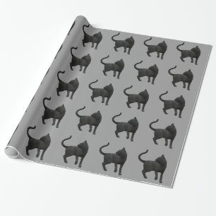 Svart kattrappning Papper Presentpapper
