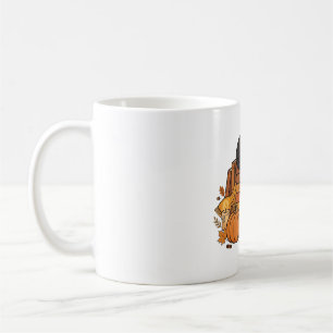 Svart Katts Bokhandel Mysig Halloween Konst Kaffemugg